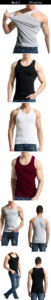 <b>Men's</b> 100% Cotton Tank Tops Breathable Sleeveless <b>Vest</b> with <b>Slim</b> Fit Casual Gym Running Wear Soft Knitted Singlet OEM Supply - Product Image 4