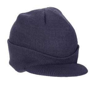 Bonnet élastique de ski chaud tricoté en acrylique pour hommes et femmes avec visière et bord vente en gros - Product Image 5