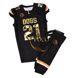 ชุดอเมริกันฟุตบอลเยาวชนสวมลายทแยงสีม่วงสีสันสดใสชุดอเมริกันฟุตบอลผลิตจากปากีสถาน - Product Image 1