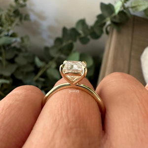 แหวนหมั้นเพชรทรงคุชชั่นสุดหรู ผลิตจากเพชรเลี้ยงในห้องปฏิบัติการ สำหรับผู้หญิง งานแต่งงาน เครื่องประดับชั้นดี ของขวัญสำหรับเจ้าสาว แหวนดีไซน์เนอร์ แหวนโดดเด่น ความใสระดับ VVS - Product Image 3