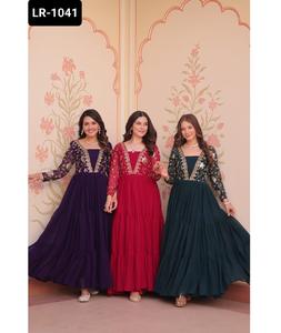 Les plus belles femmes de mariage et de festival portent des collections de vêtements à prix bon marché Readu to Wear Anarkali Gowns - Product Image 1