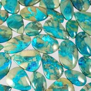 คริสโซคอลล่าธรรมชาติทรงคาโบชอง คริสตัลควอตซ์ทำมือเพื่อการบำบัด ขายส่งจำนวนมาก พลอยดิบสำหรับจักระ พลังจิต และเรกิ - Product Image 3