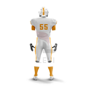 Maillot de football américain personnalisé avec logo sublimé, en tissu sergé, uniforme, short, grande taille, haute performance, vêtements de sport d'extérieur pour équipe - Product Image 2