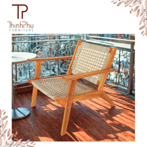 Chaise de détente de loisirs en bois de promotion extérieure en rotin écologique meubles Thinh Phu pour une utilisation en plein air dans le jardin - Product Image 4