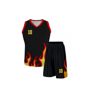 Ensemble de maillot de basket-ball personnalisé de haute qualité, logo brodé, maillot de basket-ball réversible cousu, ensemble de shorts - Product Image 1