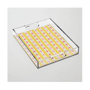 Elegante bandeja de servicio de acrílico impresa en esmalte Bandeja DE SERVICIO DE Navidad con bandeja impresa con acabado de esmalte - Product Image 4