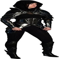 Cuirass en acier noir médiéval, tenue complète portative, style croisé, gothique, historique, pour cosplay, festival et exposition