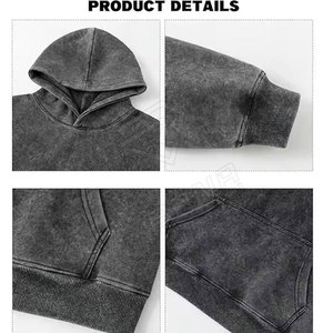 Sudadera con capucha transpirable impermeable de algodón de rizo francés de gran tamaño de invierno para hombre hecha en Pakistán - Product Image 3