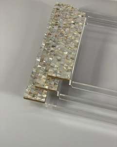 ถาดเสิร์ฟช็อกโกแลตอะคริลิคสำหรับห้องนั่งเล่น สำหรับเทศกาลรอมฎอนและอีด โอกาสพิเศษ ของตกแต่งโต๊ะหรูหรา ระดับไฮเอนด์ ประดับมุก - Product Image 6