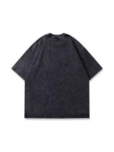 T-shirt à manches courtes en coton épais 230g pour hommes T-shirt à manches courtes en pur coton ample de couleur unie - Product Image 3