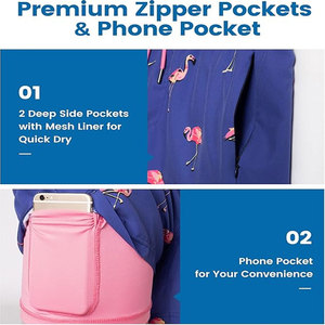 Short de bain d'été pour hommes de haute qualité Short de plage Short de plage à séchage rapide Logo personnalisé Sublimation impression 100% coton respirant - Product Image 2