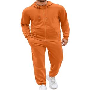 Ensemble 2 pièces en coton molletonné de haute qualité avec logo personnalisé Combinaison de jogging design propre - Product Image 2