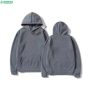 Sweat à capuche d'hiver pour homme en coton 100% de haute qualité, coupe classique, doublure polaire, style vintage délavé à l'acide et effet usé - Product Image 6