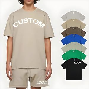 Vente en gros de survêtements de sport décontractés en coton grande taille pour hommes 2 pièces nouveau style de t-shirts et de shorts ensemble de vêtements de sueur 2 pièces - Product Image 2