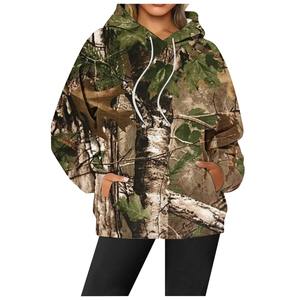 Pull à capuche antistatique et respirant en polaire camouflage pour homme, avec cordon de serrage, pour automne et hiver - Product Image 4