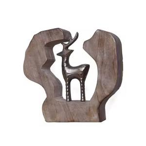 Escultura de pareja de nieve feliz de mesa de metal PARA CENA DE Navidad y reunión familiar de invierno - Product Image 2