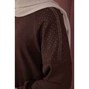 Conjunto Casual de Dos Piezas Oysho con Detalle Luna Stone en Color Café - Product Image 4