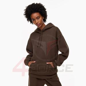 Sudadera holgada de felpa francesa transpirable ligera para mujer personalizada de alta calidad, Top básico de Yoga con hombros caídos de algodón suave - Product Image 1