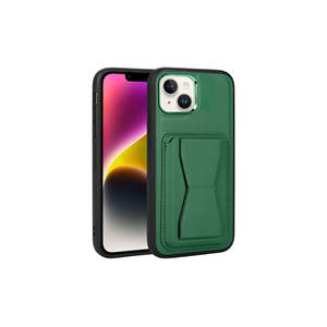 Funda Cartera Netzy Premium Verde Oscuro para iPhone 14 Plus con Función de Soporte y Ranura para Tarjetas - Product Image 1