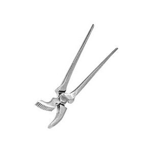 Clincher à sabot à mâchoire incurvée, revêtement noir, réutilisable |   Outil professionnel pour maréchal-ferrant pour grands animaux, pour clous de fer à cheval, OEM, étiquette privée - Product Image 2