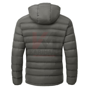 OEM Mens Water-Resistant Hooded Puffer Jacket Warm Lightweight Quilted Winter <b>Coat</b> with 4-Pocket Design Bulk Supplier - Product Image 2
