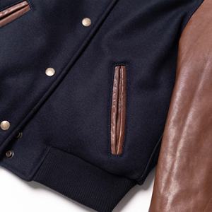 OEM Customization Men's Wool Varsity Jacket New Fashion Embroidered Baseball Personalized CollegeBaseballjacket for men - Product Image 4