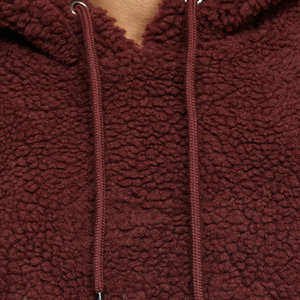 Fluffy Sherpa Embroidered Pullover Hoodie <b>Men</b> Women-Warm Soft Windproof Eco-Friendly 100% Cotton Pocket Casual Winter Sweatshirt - Product Image 4