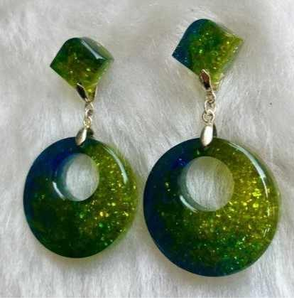 <b>Resin</b> <b>Earrings</b> Handmade <b>Resin</b> <b>Earrings</b> <b>Resin</b> Drop <b>Earrings</b> - Product Image 6