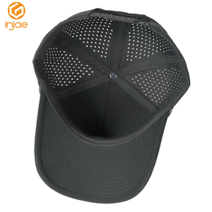 Sombrero de golf impermeable, gorras Snapback cortadas con láser personalizadas, logotipo de parche de PVC personalizado, sombrero estructurado de 5 paneles personalizado con elegante ala curva - Product Image 5