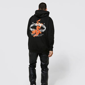 Sweat à capuche en polaire prélavé 350G surdimensionné de qualité supérieure avec motif solide col à capuche d'hiver sérigraphie - Product Image 5