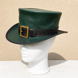 Sombrero de Copa Verde de Cuero Hecho a Mano, Estilo Steampunk, para Cosplay, Personajes, Playa, Deportes, Día de San Patricio, Unisex, Adulto - Product Image 1
