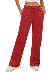 2025 femmes Streetwear surdimensionné Baggy rouge pantalons de survêtement Hip Hop pantalon pour femmes Baggy jambe large pantalons de survêtement - Product Image 6