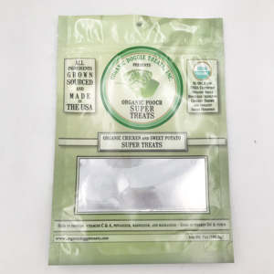 Pochette debout mate/brillante avec fermeture éclair, encoche de déchirure et fenêtre pour les collations - Matériel laminé de qualité alimentaire, usine du Vietnam - Product Image 6