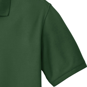 Camisa Polo Oxford de Manga Corta Verde Sólido para Hombre, Diseño Casual con Botones Tejidos, Corte Regular - Product Image 4