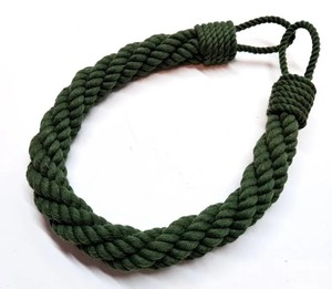 Thick <b>Dark</b> <b>Green</b> Cotton Rope <b>Curtain</b> Tieback: Shabby Chic Nautical Decor - Product Image 4