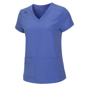 Conjunto de Uniforme Médico Elástico y Transpirable, Top con Cuello en V + Pantalones Jogger, para Personal de Clínica y Hospital, Venta al por Mayor - Product Image 3