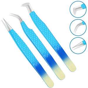 Offre Spéciale Kit magnétique brillant pince à cils couleur or Plasma belle pince à épiler 3 pièces étui magnétique classique pince à épiler à pointe pointue - Product Image 4