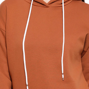 Nouvelles sweats à capuche décontractées pour femmes 2026, 100 % coton molletonné, logo personnalisable sur le devant, respirantes et coupe-vent - Product Image 4