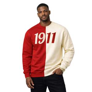 Felpa in ciniglia Half 1911 Kappa Alpha Psi Fraternity, vestibilità regolare, pile premium, ricamo con lettere greche, abbigliamento. - Product Image 1