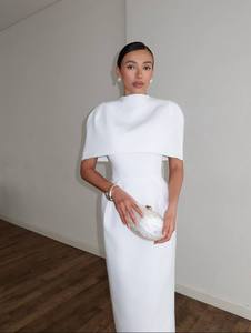 Vestido Midi de Verano para Mujer, Sin Mangas, Cuello Cuadrado, Ajustado, de Algodón y Lino, Color Sólido, Cintura Natural, Transpirable, Elegante, Formal, para Oficina o Fiesta - Product Image 6