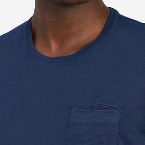 2022 nouveaux hommes bleu couleur à manches courtes col rond T-Shirt pour hommes votre propre conception DTG impression Logo conception microfibre t-shirt - Product Image 4