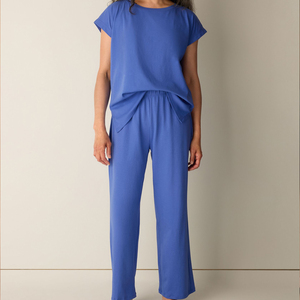 <span class=keywords><strong>Pigiama</strong></span> da <span class=keywords><strong>donna</strong></span> in cotone organico <span class=keywords><strong>interlock</strong></span> a maniche corte, set due pezzi, ecologico, abbigliamento da casa per <span class=keywords><strong>donna</strong></span>. - Product Image 2