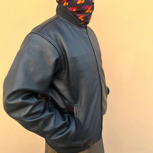 Vestes en cuir véritable d'hiver de qualité supérieure, vente en gros personnalisée, doublure chaude en cuir de vache, coupe-vent, veste de motard, vêtements de rue, Lazib Sports - Product Image 1