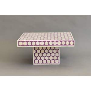 Soporte de pastel con incrustaciones de hueso hechas a mano de calidad superior con acabado liso para mesa de comedor moderna a precio mayorista de Aaliyan Impax - Product Image 6