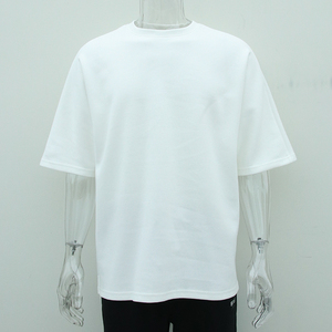 Camiseta en blanco de alta calidad Wide Boxy, Camiseta de algodón de peso pesado, camiseta blanca y negra de gran tamaño para hombres - Product Image 2