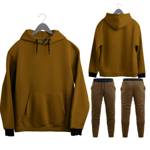 Conjunto de sudadera con capucha y pantalones de chándal de lana de gran tamaño personalizado 2025 para mujer, venta al por mayor, ropa de mujer en blanco personalizada ODM - Product Image 4
