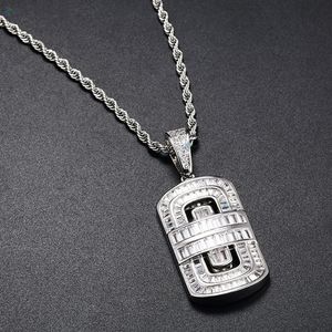 Pendentif rectangulaire serti de diamants de laboratoire VVS1, coupe baguette, design glacé, personnalisé, style hip-hop - Product Image 5