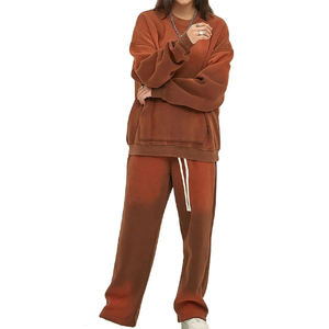 ชุดวอร์มลำลองผู้ชายสำหรับฤดูหนาว ปี 2026 คอกลม ผ้าฝ้ายฟลีซ 100% สีพื้น พิมพ์ลายด้านหน้าตามสั่ง 360gsm ระบายอากาศ แห้งเร็ว - Product Image 4