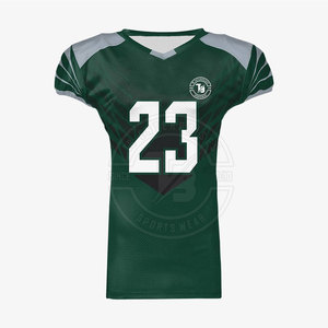 Maillot de football américain pour hommes grande taille personnalisable séchage rapide coupe ajustée vêtements de sport de baseball manches courtes chemises de couleur unie - Product Image 1