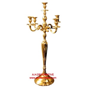 Attractive Wedding Centerpieces 5 Arms Candelabra for Floor High Quality Metal Embossed Handmade <b>Candle</b> Holder for Home Decor - Product Image 5